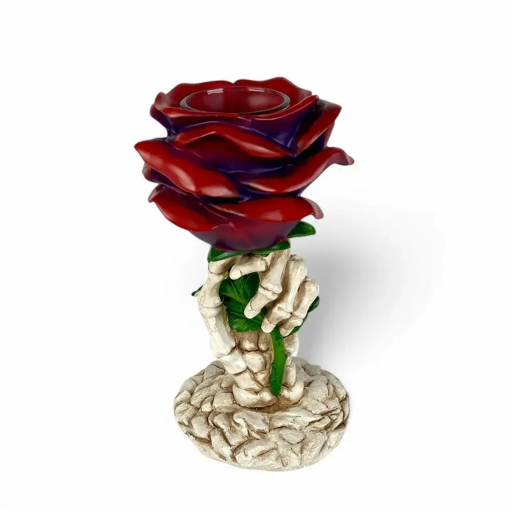 Red Rose Skeleton Hand Votive Candle Holder Yankee Candle Phantasmagoria 2021